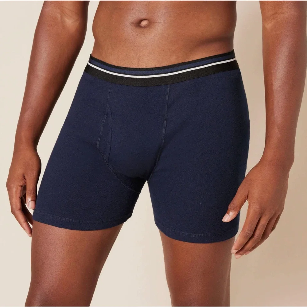 NEW Amazon Essentials Men's Cotton Underwear Boxer Briefs Blue Small